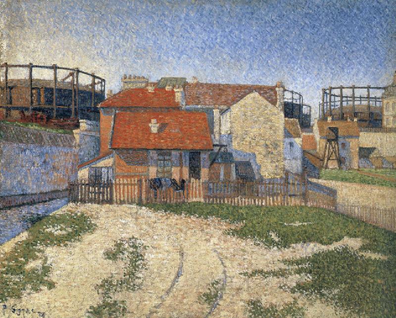 Paul Signac the gas tanks at clichy oil painting image